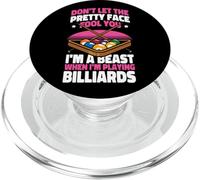Billiards Pool Player Ball Girl Don't Let The Pretty Face PopSockets PopGrip for MagSafe