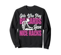Billiards Pool Player Ball Girl Pun Girls Who Play Billiards Sweatshirt