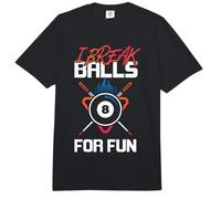 Billiards Pool Player Ball Pun I Break Balls for Fun Comfort Colors Adult Heavyweight T-Shirt
