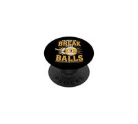 Billiards Pool Player Ball Pun I'm Here To Break Your Balls PopSockets Adhesive PopGrip