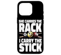 Billiards Pool Player Ball Pun She Carries The Rack I Hold Case for iPhone 16 Pro