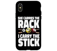Billiards Pool Player Ball Pun She Carries The Rack I Hold Case for iPhone X/XS