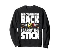 Billiards Pool Player Ball Pun She Carries The Rack I Hold Sweatshirt