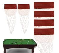 Billiards Pool Table Pockets- 6 Pieces Professional Drop Holders | Net Bag Replacement | Durable Po0l Tablle Brush Dr0p Bags | Perfect Accessories For Billiard Lovers