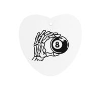 Billiards Skeleton Hand 8 Eight Ball Car Air Freshener Aromatherapy Tablet Hanging Decor for Rearview Mirror Dorm