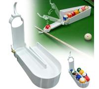 Billiards & Snooker Training Rack, Billiards Training Tools, Manual Pool Ball Rack Trainin-g Machine, Single Ball Fixed-Point Dispenser, Improves Accuracy & Cue Control (White -for 9ball)