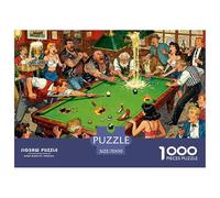 Billiards Snooker Wooden Jigsaw Puzzle Waterproof 1000 Piece Puzzles for Adults Fun Educational Games