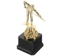 Billiards Trophy 8 Inch Gold Plastic Cup with Player Statue for Winners | Glossy Smooth Finish, Award Presentation Ready, Easy Cleaning, for Club Leagues, Tournaments, Parties and Adult Organisers