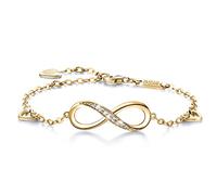 Billie Bijoux Womens 925 sterling Silver Infinity Endless Love Symbol Charm Adjustable Bracelet Mother's Day (5-gold)