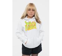 Billie Eilish Airbrush Flames Blohsh Hoodie in White | Size: 2XL Billie Eilish White 2XL