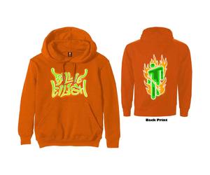 Billie Eilish Airbrush Flames Orange Official Hoodie Hooded Top