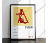 Billie Eilish Album Cover Poster - Don't Smile At Me / Happier Than Ever / Hit Me Hard and Soft - A4 or A3 Poster Print - Unframed or Framed - Music Wall Art (Dont Smile at M, A4 Unframed)