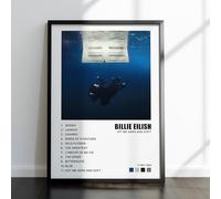 Billie Eilish Album Cover Poster - Don't Smile At Me / Happier Than Ever / Hit Me Hard and Soft - A4 or A3 Poster Print - Unframed or Framed - Music Wall Art (Hit Me Hard and Sof, A3 Unframed)
