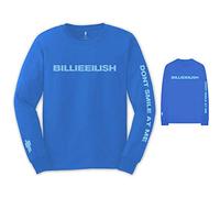 Billie Eilish BILLIELST04MBL02 T-Shirt, Blue, Medium
