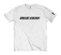 Billie Eilish Blue Racer Logo T-Shirt in White | Size: Medium Billie Eilish White M