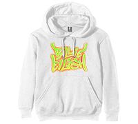 Billie Eilish - Airbrush Flames Blohsh White - Hoodie - white - XXL - 80% Cotton, 20% Polyester,Sweat XXL