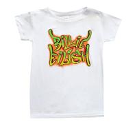 Billie Eilish Girls Graffiti Skinny T-Shirt (11-12 Years) (White)