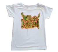 Billie Eilish Girls Graffiti Skinny T-Shirt (9-10 Years) (White)