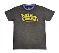 Billie Eilish Green Logo Ringer Unisex Charcoal T-Shirt M