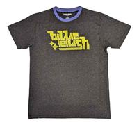 Billie Eilish Green Logo Ringer Unisex Charcoal T-Shirt S