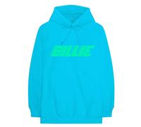 Billie Eilish Hoodie Logo and Blohsh Official Neon Blue Pullover XL