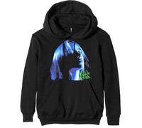 Billie Eilish Hoodie Neon Shadow Blue Logo Official Unisex Black Pullover XXL