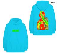 Billie Eilish Hoodie Thermal Photo Official Unisex Neon Blue Pullover M