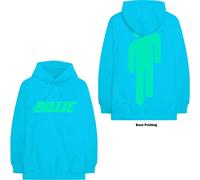 Billie Eilish Hoodie Logo and Blohsh Official Neon Blue Pullover XL