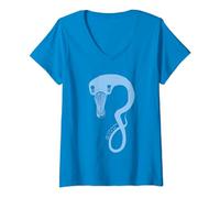 Billie Eilish Official Monster Blue V-Neck T-Shirt