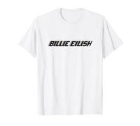 Billie Eilish Official Racer Logo White T-Shirt, Men, White, Medium
