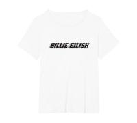 Billie Eilish Official Racer Logo White T-Shirt, Women's Plus, White, 6X
