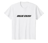 Billie Eilish Official Racer Logo White T-Shirt, Youth, White, Small