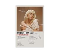 Billie Eilish Poster Billie Eilish Happier Than Ever Album Cover Poster Canvas Poster Bedroom Decor Landscape Office Room Decor Gift Unframe: 16x24inch(40x60cm)