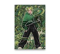 Billie Eilish Retro Styled Signed Poster Print - Limited Edition Autograph Fan Gift - Collectible Memorabilia Wall Art Merchandise (A3 Unframed)