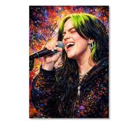 Billie Eilish Signed Poster Print - Art Styled Limited Edition Autograph Fan Gift - Collectible Memorabilia Wall Art Merchandise (A4 Unframed)