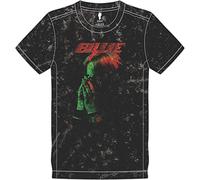 Billie Eilish Hands Face Snow Wash Black Small Unisex T-Shirt NEW