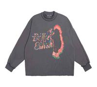 Billie Eilish Unisex Long Sleeve T-Shirt - Neon Silhouette - Charcoal Grey - XX-Large