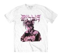 Billie Eilish - Purple Illustration - T-Shirt - white - XL - 60% Cotton, 40% Polyester,Jersey XL