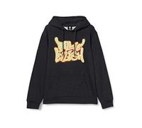 Billie Eilish Unisex Pullover Hoodie: Airbrush Flames Blohsh (Back Print) - XX-Large - Grey