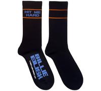 Billie Eilish Unisex Socks Hit Me Hard & Soft (Black) (UK Size 4 - 7) Official