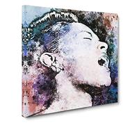 Billie Holiday Canvas Print | Gallery Wrapped 30mm Frame Wall Art | 20x20 inches | Ready to Hang | Abstract Picture | Living Room Bedroom Lounge Office