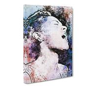 Billie Holiday In Canvas Print | Gallery Wrapped 30mm Frame Wall Art | 20x14 inches | Ready to Hang | Abstract Picture | Living Room Bedroom Lounge Office