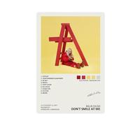 Billie Poster Eilish Don't Smile at Me Music Album Cover Signed Canvas Poster Wall Art Decor Print Picture Painting for Living Room Bedroom Decoration Unframe: 12 x 18 inches (30 x 45 cm)