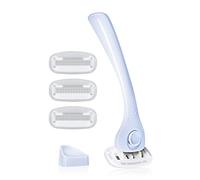 Billie Razors for Women Shave Kit - Women’s Razor + 4 x 5-Blade Razor Refills + Magnetic Holder - Cool Blue