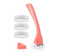 billie Razors for Women Shave Kit - Women’s Razor + 4 x 5-Blade Razor Refills + Magnetic Holder - Coral