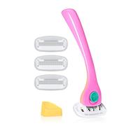 Billie Razors for Women Shave Kit - Women’s Razor + 4 x 5-Blade Razor Refills + Magnetic Holder - Malibu