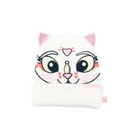 Billieblush cat-print knitted beanie hat - White 1-2