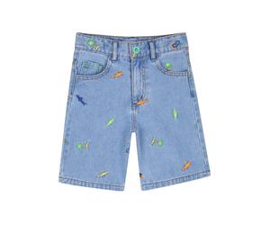 Billieblush embroidered denim bermuda shorts - Blue 2-3-4-5-6-8-10-12