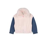 Billieblush faux-fur collar denim-sleeves jacket - Pink 2-3-4-5-6-8-10-12