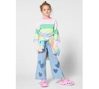 Billieblush Girls Heart Wide Leg Jeans, Blue, Size Age: 2 Years Blue